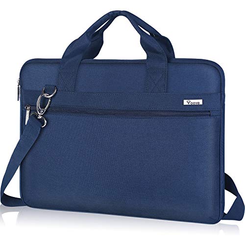 Voova 17.3 17 Pulgadas Funda Maletín de Ordenador Portatil, Upgrade Protectora Bandolera Bolso Multifuncional Delgado Compatible para Envy, Yoga ThinkPad, Chromebook, HP Acer, Hombre y Mujer, Azul