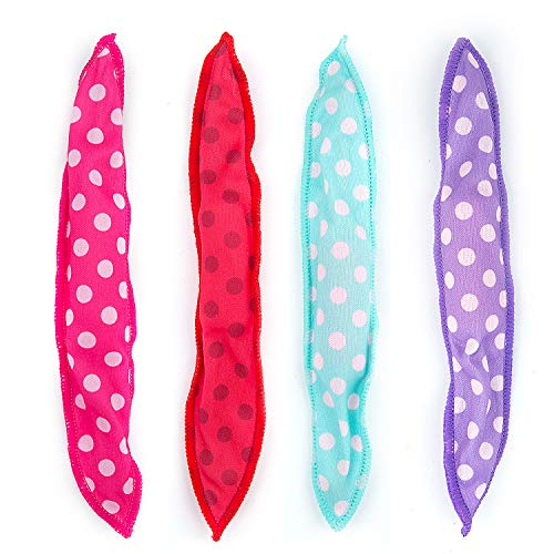 Vordas Welecoco Rodillos Para el Cabello,40 Piezas Rodillos de Pelo Flexibles de la Espuma Rizador de Pelo Suaves Almohada de Sueño Herramientas de Estilismo DIY(Rosa + Rojo + Púrpura + Verde)