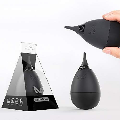 VSGO Hurrican - Fuelle con Filtro de Polvo Limpiador de Polvo extrafuerte Air Blower Anti Roll técnica de Color Negro diseño Elegante Adecuado para cámara, Objetivos, Sensor, Teclado, Smartphone