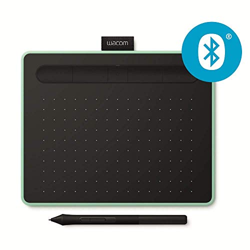 Wacom Intuos S - Tableta Gráfica Bluetooth para pintar, dibujar y editar photos con 2 softwares creativos incluidos para descargar, óptima para la educación en línea y el teletrabajo, pistacho