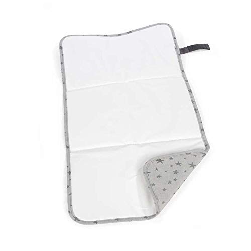 Walking Mum. Cambiador de Bebé Inspiration. Diseño funcional, portátil y plegable. Fácil de guardar en el bolso maternal. Color gris con estampado de estrellas. Medidas 33X66X1 cm.