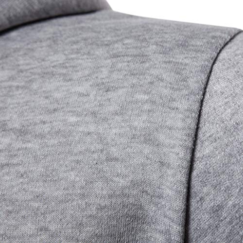 waotier Chaquetas Deportivas Chaqueta De Trinchera Hombres Cremallera Sudaderas con Capucha Botón de Empalme Pullover Sudadera con Capucha de Manga Larga Tops Blusa