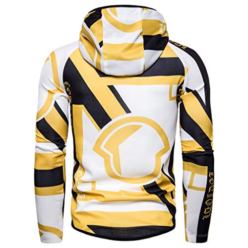 waotier Sudaderas con Capucha Hombres Empalmes Ropa Deportiva Patchwork Color Pullover Manga Larga Chaquetas Deportivas Tops Blusa