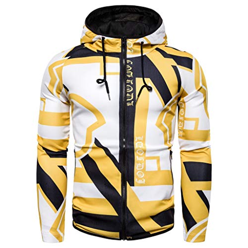 waotier Sudaderas con Capucha Hombres Empalmes Ropa Deportiva Patchwork Color Pullover Manga Larga Chaquetas Deportivas Tops Blusa