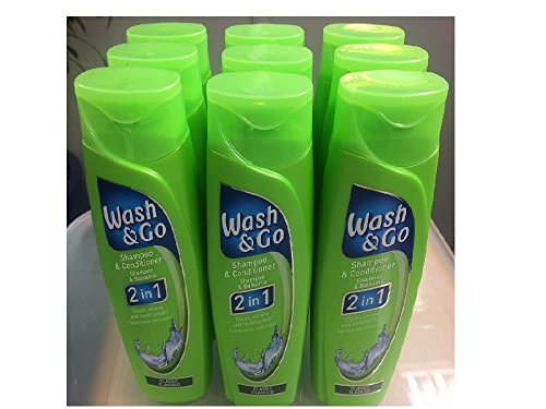 Wash & Go 2 en 1 Classic – Champú y Acondicionador, pack de 9 uds