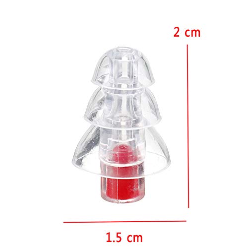 WAXCC 27dB Reducción de ruido Cancelación Protección auditiva Tapón auditivo para concierto Músico Baterista Motocicleta Montar Reutilizable Cuidado del sueño, naranja