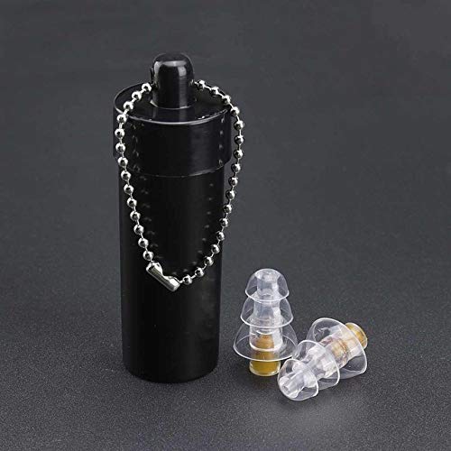 WAXCC 27dB Reducción de ruido Cancelación Protección auditiva Tapón auditivo para concierto Músico Baterista Motocicleta Montar Reutilizable Cuidado del sueño, naranja