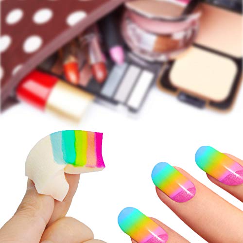 Waycreat 45 piezas Esponja de maquillaje cuñas cosméticos Nail Art Esponjas Fundación Herramienta de belleza