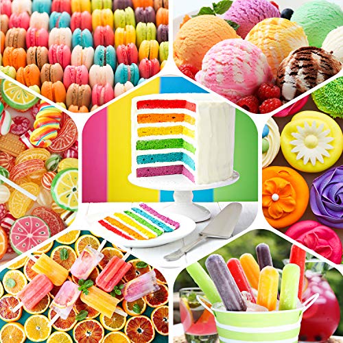 WayEee Colorante Alimentario 10 Colores 0.35oz/10ml Colorante Alimentario de Alta Concentración Liquido para Colorear Pasteles Galletas Macaron Fondant Bebidas