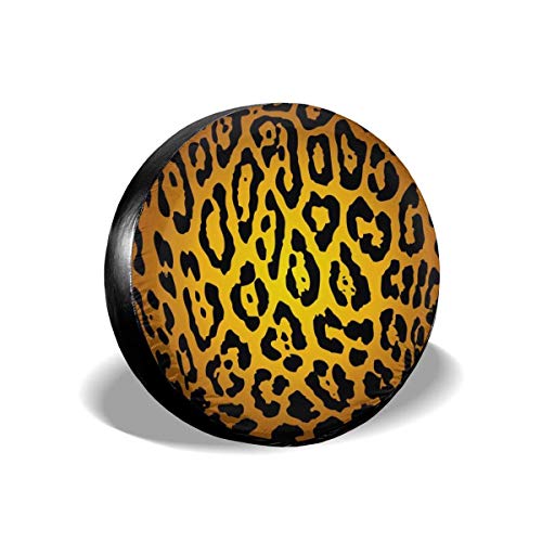 WCHAO Cubierta de neumático de Coche Cubierta Protectora a Prueba de Lluvia Tigre Animal Manchado A Prueba de Agua Cubierta de neumático de Rueda de Repuesto Universal 16 'Pulgadas