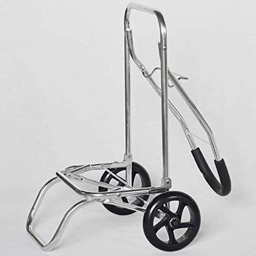 WCJ Aislamiento de Ruedas Grandes Carrito de la Compra Bolsa de 35 litros portátil Plegable Coche de Carretilla del Equipaje del Recorrido de la Compra Compras Mayores de pequeño Carro (Rojo)