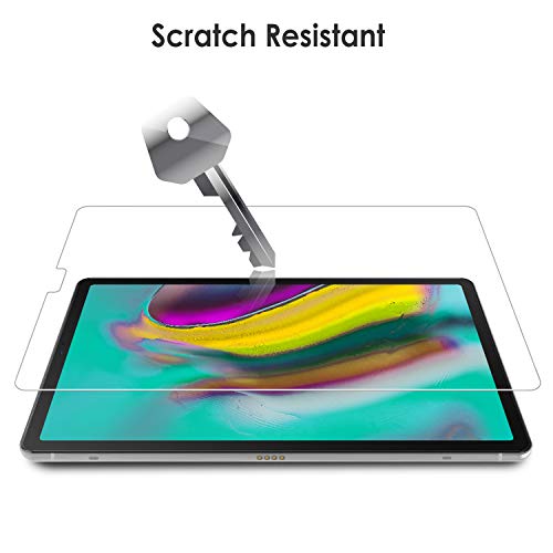 WD&CD [2 Piezas Protector de Pantalla Compatible con Samsung Galaxy Tab S5e 10.5 SM-T720/SM-T725 Cristal Templado con [Garantía de por Vida] [Alta Definicion] [Anti Scratch] [Anti Bubble]