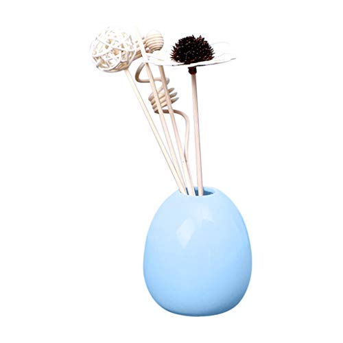 Webla - Aceite Esencial Set Hogar Incienso Cuarto de Baño Cuarto de Baño Perfume Desodorización Ceramic + Rattan (Bu)