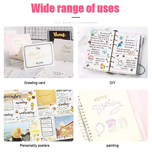 Webri Rotulador mágico Doble línea, Tarjeta de Regalo de 8 Colores, lápiz de Contorno de Doble línea para Escribir y Dibujar, bolígrafos de Dos líneas (Color, 14.3)