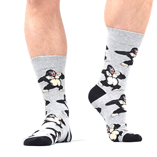 WeciBor Calcetines Hasta La Pantorrilla Para Hombre Estampados Hombres Ocasionales Calcetines Divertidos Impresos de Algodón de Pintura Famosa de Arte Calcetines de Colores de moda