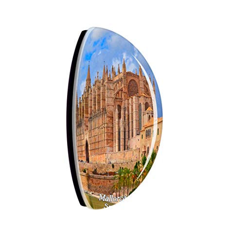 Weekino España Palma Mallorca Catedral Imán de Nevera 3D de Cristal de la Ciudad de Viaje Recuerdo Colección de Regalo Fuerte Etiqueta Engomada refrigerador
