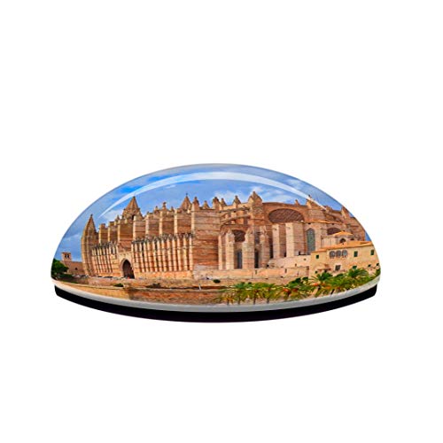 Weekino España Palma Mallorca Catedral Imán de Nevera 3D de Cristal de la Ciudad de Viaje Recuerdo Colección de Regalo Fuerte Etiqueta Engomada refrigerador