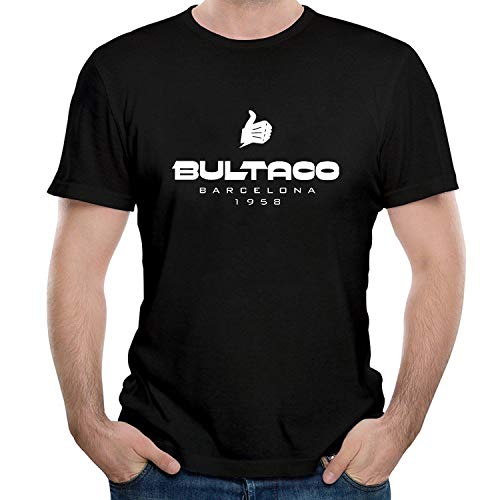 WEIQIQQ Hombre Bultaco Logo 1958 Gift Short Sleeved Camiseta/T-Shirt