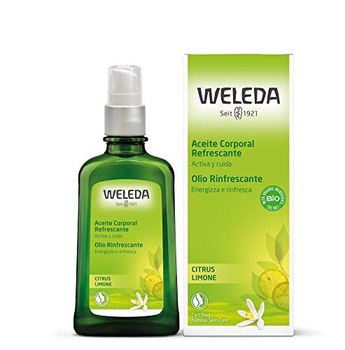 Weleda Citrus - aceites corporales (Hidratante, Botella, Prunus Amygdalus Dulcis (Sweet Almond) Oil, Alcohol, Citrus Medica Limonum (Lemon) Peel Oil, Fragran, Apply a small amount of Citrus Refreshing Body Oil to damp skin. Massage in a circular motion to