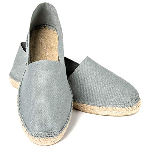 WELTENMANN Alpargatas Slip-on Clásicas para Hombre en Algodón con Bolsa de Algodón, Hippo, 44 | Handmade in Spain