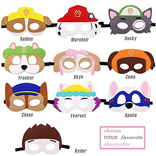 WENTS Mascarillas de Espuma EVA caretas Animales Cumpleaños Cosplay Personaje Favores de Fiesta para niños para Bolsas de Fiesta, máscara, Fiesta de cumpleaños, Navidad, Halloween 10PCS