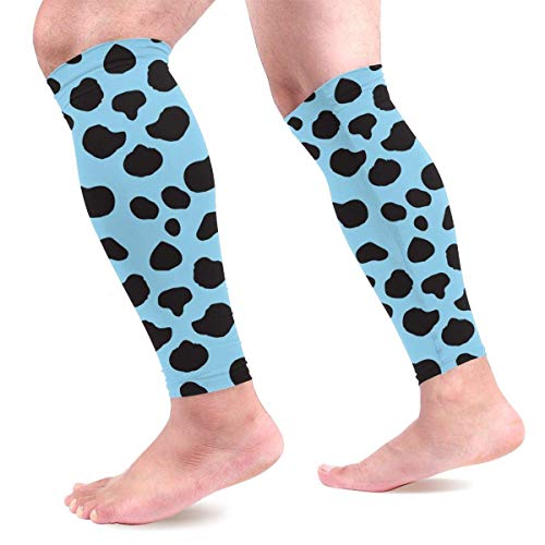 Wfispiy Manga de compresión de pantorrilla Huellas de animales Shin de pantorrilla Soporta calcetines de compresión de piernas - Hombres Mujeres