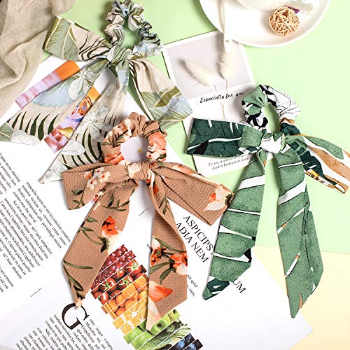 WhalineWhaline - Juego de 6 gomas elásticas para el pelo, para mujer y niña, , , Color primavera y verano.,, ]