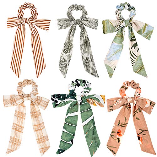 WhalineWhaline - Juego de 6 gomas elásticas para el pelo, para mujer y niña, , , Color primavera y verano.,, ]