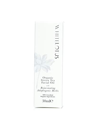 White Lotus Anti Aging: Antiarrugas Facial No Graso Orgánico Pieles Sensibles con Aceite de Té Verde y Vitamina C - Hidratante Reafirmante Antiedad Antirojeces Antiacné - Mujer y Hombre - 30ml