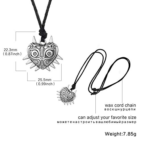 Wiccan peltre la máscara de Majora Legend Of Zelda suerte colgante collar joyas