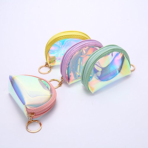 Wicemoon - Bolsa de cosméticos Transparente con Carcasa de gelatina para Monedas, Monedero, Cartera y Llavero