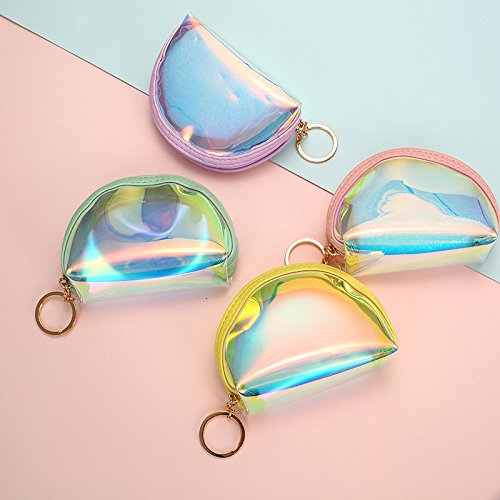 Wicemoon - Bolsa de cosméticos Transparente con Carcasa de gelatina para Monedas, Monedero, Cartera y Llavero