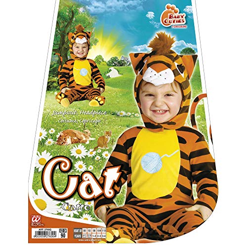 WIDMANN Bebé del gato de tigre Cutie Disfraz infantil de Animal Jungle Farm vestido de lujo