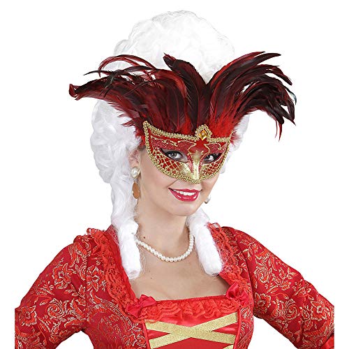 WIDMANN wdm11743 ? Disfraz para adulto máscara Incas colombina con brillantina y lentejuelas, multicolor, talla única