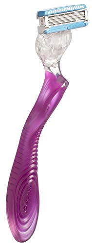 Wilkinson Sword Hydro Silk 3 Hybrid - Pack con Maquinilla de Depilar Femenina de 3 Hojas + 3 Cuchillas de Recambio, Rasuradora de Mujer