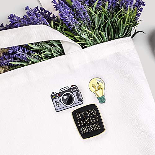 WILLBOND 8 Piezas Broches de Esmalte Broches de Solapa Pins Insignias para Ropa Bolsa Mochilas Chaquetas