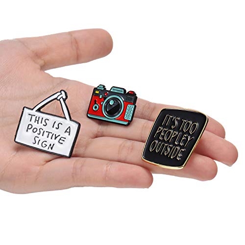 WILLBOND 8 Piezas Broches de Esmalte Broches de Solapa Pins Insignias para Ropa Bolsa Mochilas Chaquetas