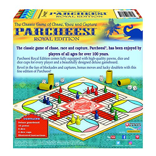 Winning Moves Games-WIN6106 Parcheesi Royal Edition, Multicolor, Ninguna (6106)