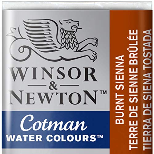 Winsor & Newton Cotman Acuarela En Pastilla, Tierra De Siena Tostada, 1,9x1,6x1,1 cm
