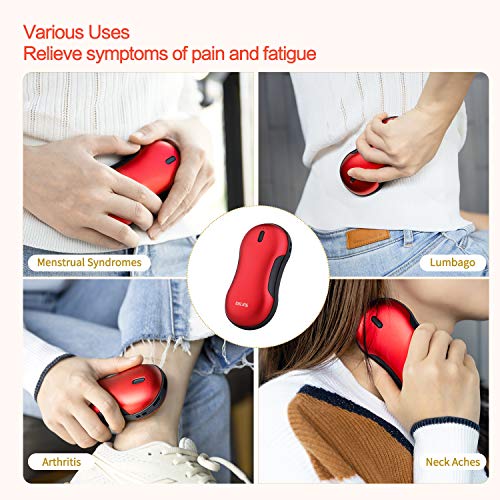 WJLING Calentador de Mano Recargable USB & Power Bank, 9000mAh Portátil Calentador de Manos Calefacción de Doble Cara/Banco de Energía, Regalo de Iinvierno para Mujeres, Familiares, Amigos (Black)