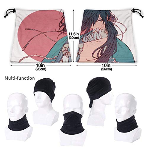 WlQshop Calentadores de Cuello Dororo Hyakkimaru Fleece Neck Warmer Gaiter Seamless Outdoor Mascarilla Cold Weather Winter Neck Gaiter Windproof Breathable Bandana Balaclavas for Motorcycle Cycling