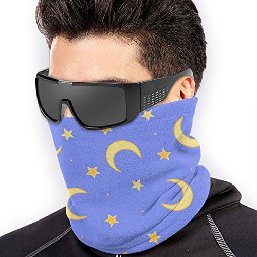 WlQshop Calentadores de Cuello Moon And Star Neck Gaiter Mascarilla Bufandas Headband For Men Women Sun UV Wind Dust Protection Skiing Riding Running