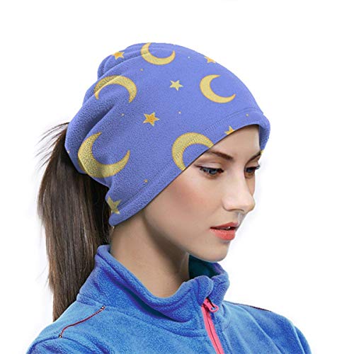 WlQshop Calentadores de Cuello Moon And Star Neck Gaiter Mascarilla Bufandas Headband For Men Women Sun UV Wind Dust Protection Skiing Riding Running