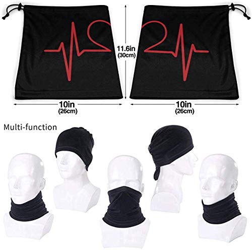 WlQshop Calentadores de Cuello Nurse And Heart EKG Nursing Neck Warmer Scarf Gaiter Mascarilla Bufandas For Dust Cold Weather Winter Outdoors Festivals Sports For Men And Women