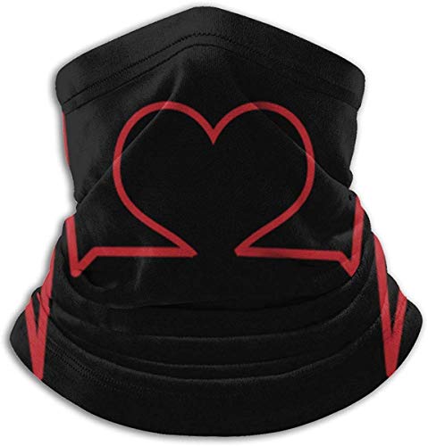WlQshop Calentadores de Cuello Nurse And Heart EKG Nursing Neck Warmer Scarf Gaiter Mascarilla Bufandas For Dust Cold Weather Winter Outdoors Festivals Sports For Men And Women