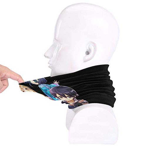WlQshop Calentadores de Cuello Sword Art Online SAO Kirigaya Kazuto Asuna Cubrecabezas Outdoor Cold Weather Winter Sciarpe Windproof Breathable Bandana Balaclavas For Motorcycle Cycling