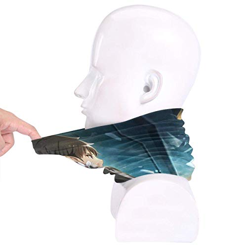 WlQshop Calentadores de Cuello Sword Art Online SAO Kirigaya Kazuto Cubrecabezas Outdoor Cold Weather Winter Neck Gaiter Windproof Breathable Bandana Balaclavas For Motorcycle Cycling