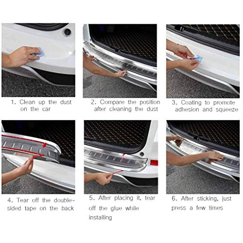 WNMASS para Vol-Vo XC90 2015-2020, Protector de Parachoques Trasero de Coche de Acero Inoxidable, Pegatinas de Cubierta de Moldura Protectora