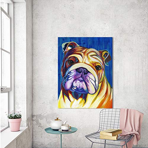 wojinbao Arte Moderno de Pared de lonaImagen de Arte de Pared Impresión de Lienzo óleo ng Imagen de Bulldog Animal para la decoración del hogar de la Sala de Estar