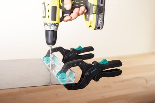 Wolfcraft 3615000 3615000-1"FZR 40" Pinza de sujeción de carraca, Azul, 40 mm